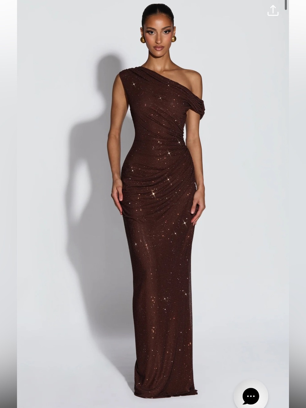 NWT BABYBOO OTTILIE MAXI DRESS - PLUM BROWN